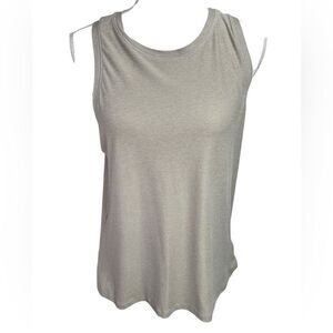 Jockey Women's Crew Neck Tank Size Medium light‎ mocha Sleeveless Top
